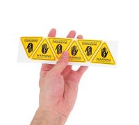 HEMOTON 6pcs Electrical Safety Sign Triangle Pvc Sticker Yellow High Visibility Easy Installation for Industrial and Home Use Electrical Shock Hazard Warning Label