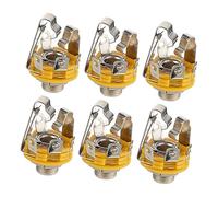 HEMOTON 6pcs Female Guitar Input Jack Guitar Stereo Jack Socket for Live Sound Recording