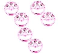 HEMOTON 6pcs Flashy Hand Tambourine Light up Musical Toys Handheld Drum for Ktv Bars Parties Easy to Use