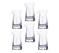 Hemoton 6pcs Glass Jigger Cocktail Wine Shot Glasses Drink Measure Cup Mini Measuring Cup Espresso Jug Japanese Sake Cups Wine Cup Pour Over Coffee Maker for Bar Party