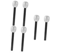 HEMOTON 6pcs Glitter Microphone Props for Boy Girl Realistic Microphone Models Party Supplies for Dance Stage Shows and Cosplay Events Safe and Lightweight for