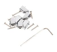 HEMOTON 6pcs Headless Electric Guitar String Lock Nut Zinc Alloy with Precise String Clamping and Modern Look for Guitar Bridge Parts Suitable for Studio Recording and Repair