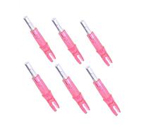 HEMOTON 6pcs Led Lighted Arrow Tails and Bow Accessories for 6.2mm Arrow Shafts Red Luminous Archery Nocks for Hunting and Target Shooting