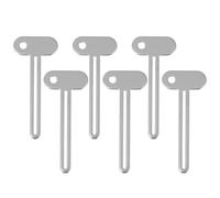 HEMOTON 6Pcs Metal Toothpaste Tube Squeezer Roller Tools for Bathroom Use, Tube Key Pressers for Efficient Paste Dispensing