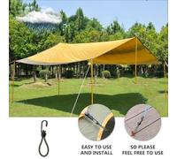 HEMOTON 6pcs Military Green Elastic Camping Tent Buckles with Latex Rope Multifunctional Outdoor Tent Holder Hooks Windproof and Fixing Cord for Hiking Kayaking Hunting and Travel