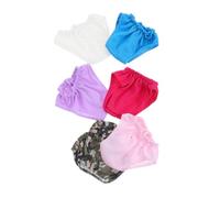 HEMOTON 6pcs Mini Doll Underwear for Reusable Washable Underpants in Blue White Pink Red Purple Green Precise Fit and Role Play