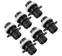 HEMOTON 6pcs Multi-function Valve Adapter Kit for Inflatable Boat and Sup Pump, Leakproof Fit with Portable Pvc Design, for Travel and Water Sport Air Pump Accessories
