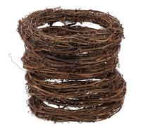 HEMOTON 6pcs Parakeets Perch Toy Hanging Bird Swing Set Vine Rattan 15cm for Cage Training and Play Parrot Accessories