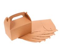 HEMOTON 6pcs Party Treat Boxes Lightweight Paper Cake Boxes with Creative Shape Easy to Store for Birthday and Celebration Packaging
