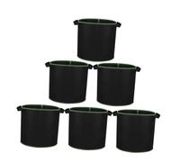 HEMOTON 6pcs Planting Bucket Seedling Bag Potato Grow Bags Non-woven Fabric Pots for Vegetable Growth in Garden