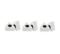 HEMOTON 6pcs Portable Triangle Shaped Microphone Logo Flag White Abs Injection Molding Interview Mic Station Display for Branding and Engraving