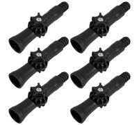 HEMOTON 6pcs Rotatable Threaded Angle Adaptor for Extension Poles with 160° Rotation Range, Abs Material, Sl lack Finish, Compatible with Mops and Broom Thread Angle Adapters