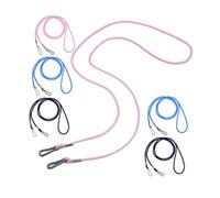 HEMOTON 6pcs Ski Glove Clips with Neck Strap, Medium Size Skiing Accessory Lanyard for Childrens Winter Mittens Keeper to Prevent Lost Gloves