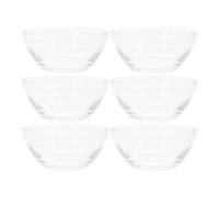 HEMOTON 6pcs Small Glass Bowls Clear Glass Pudding Bowls Mini Crystal Salad Prep Dip Dessert Bar Dish Bowls for Home Wedding Birthday Party Supplies 6X3CM