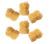 HEMOTON 6pcs Soft Body Scrubber Shower Sponge Natural Honeycomb Structure, Gentle and Highly Absorbent Bath Sponge for Sensitive Skin, Ergonomic Design for Gym and Shower Use