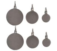 HEMOTON 6pcs Stainless Steel Hanging Targets Small Target Plates for Training Practice Anti-wear Shooting Tools with Smooth Surface and Rounded Edges
