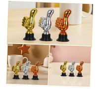 HEMOTON 6pcs Thumb Up Trophies Plastic Award Lightweight Durable for Classroom Sports Employee Recognition Fun Reward Props in Gold Silver Bronze