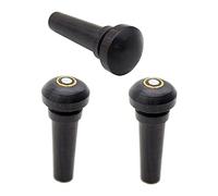 HEMOTON 6pcs Violin Bridge Pegs Ebony Tailpiece Chinrest Endpin for Violin Easy Installation Maintenance