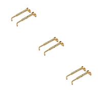 HEMOTON 6pcs Violin Chin Rest Screws Clamp Brass Polished Surface for Violin Fitting Kit
