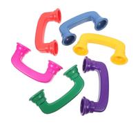 HEMOTON 6pcs Whisper Phone for Auditory Feedback Reading Prop Red Peacock Blue Yellow Dark Green Purple Magenta Early Education Fun for Speech and Pronunciation Training