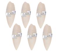 HEMOTON 6set Cuttlebone Chew Toy for Birds Calcium Teething Toys Metal Holder for Bird Feeding and Sea Creature Themed Play