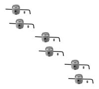 HEMOTON 6sets Metal Guitar Volume Knob and Tone Control Knob for Electric Guitar and Bass Silver Potentiometer Caps Easy Installation