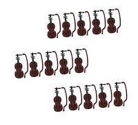 HEMOTON 75 Sets Mini Violin Models with Wood Texture Delicate Christmas Decor Props High End Desktop Ornament Accessories Suitable for Wedding and Home Decoration