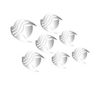 HEMOTON 7pcs Animal Wall Stickers Acrylic Thin Mirror Stickers Tropical Fish Mirror Effect Wall Stickers Art Decals 3D Wall Decals Home Décor for Kids Bedroom Living