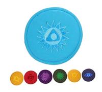 HEMOTON 7pcs Embroidered Teapot Cushion for Buddha Sound Bowl Pad Tibetan Singing Bowl Pillow for Meditation Mat