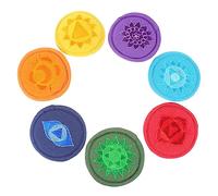 HEMOTON 7pcs Handmade Tibetan Buddhism Singing Bowl Cushions Soft Cloth Meditation Sound Bowl Mats for Chakra Healing and Home Decoration