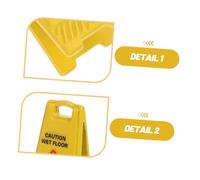 HEMOTON 7pcs Miniature Warning Signs Realistic Wet Floor Caution Safety Signs for Dollhouse Decoration Educational Yellow Mini Garden Decor Accessories