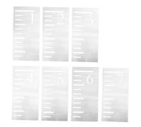 HEMOTON 7pcs Plastic Chart Scale Stencil Boy Girl Height Wall Decor Reusable Scale Stencil for Boys and Girls Growth Tracking at Home