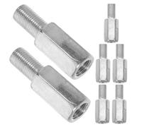 HEMOTON 7pcs Silver Metal Wheel Hub Extension Bolt for Training Wheels, Hexagonal Threaded Axle Sleeve, Easy Adjustment and Stable Support, for Outdoor Practice on Cement or Courtyard