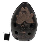 HEMOTON 8 Hole Pottery Ocarina Mini Ocarina Black Brown Portable Music Instrument Easy to Learn Music Cultivate Sentiment for Children Beginners Random Color