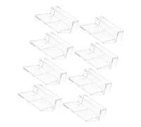 HEMOTON 8pcs 10mm Acrylic Aquarium Lid Clips Supports Fish Tank Glass Covers Rimless Aquarium Lid Holders Accessories for Freshwater and Saltwater Tanks