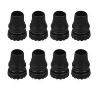 HEMOTON 8Pcs 22Mm Black Rubber Cane Tips Replacement Anti-Slip Feet for Walking Sticks Hiking Poles Crutches Heavy Duty Rubber Walking Stick