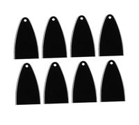 HEMOTON 8pcs Black Bell-shaped Truss Rod Cover for Electric Bass Guitar Neck Plate Plastic Replacement with Rounded Corners Fit and Easy Installation for Enhanced Stability