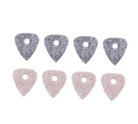 HEMOTON 8pcs Felt Ukulele Picks and Comfortable Plectrums for Low Instruments Beige Gray Colors Mellow Sound for Easy Playing and Carrying