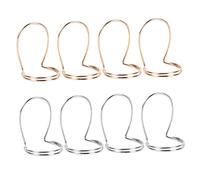 HEMOTON 8pcs Guitar Finger Picks Set Thumb and Index Metal Plectrums, Gold and Silver Finger Ring Picks for Banjo, Mandolin, Acoustic Bass Guitar Players