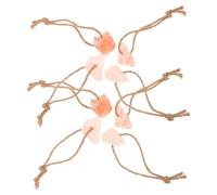 HEMOTON 8pcs Pink Salt Lick Blocks with Hanging Rope, Natural Mineral Salt Bricks 30-50g for Horses, Cattle, Deer, Goats and Livestock Healthy Growth