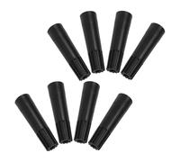 HEMOTON 8pcs Plastic Extension Pole Adapter Tips for Broom Handle Ends and Cleaning Tools, Black Mop Stick Replacement Caps with Quick Assembly for Household Chores and Garden Use,
