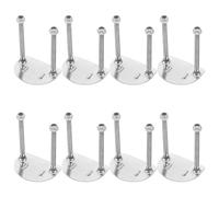 HEMOTON 8pcs Roller Skate Mounting Hardware Kit with Shock Absorption Bracket Plates and Rear Half-round Washer Nut, Four-wheel Roller Skate Base Assembly Accessories for Outdoor Skating