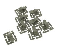 HEMOTON 8pcs Rotatable Hydration Hose Clips for Water Bladder Bag Backpack Accessories Military Green Water Bag Tube Clamps for Outdoor Hiking Sports Bottle and Drinking Valve Tube