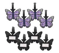 HEMOTON 8pcs Silicone Butterfly Luggage Tags Cute and Compact Travel Bag Identifiers Decorative Suitcase Markers for Women and Students on Vacations and Holidays
