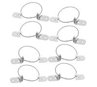 HEMOTON 8pcs Tipping Furniture Anchor Kit Metal Angle Bracket Straps Secure Bookshelf Cabinet Dresser to Wall Without Drilling Boy Girl Safety Furniture Fixings for Home and Office Use