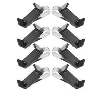 HEMOTON 8pcs Universal Adjustable Garage Door Opener Clips, Remote Control Holder Visor Mount for Cars, Fits 1.7-2.6 Inch Remotes, Black Metal Set Suitable for Vehicle Use