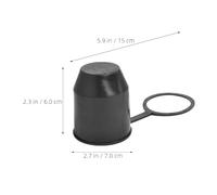 HEMOTON 8pcs Universal Black Pvc Trailer Towball Protector Cap for Trailer Coupling Caps and Trucks, Weatherproof Design Easy Installation, for Rainy Environments and Outdoor Towing Jobs