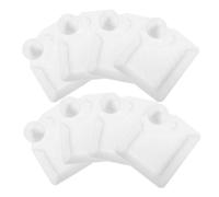 HEMOTON 8pcs White Square Divided Serving Platters with Sauce Compartments and Dipping Sections, Reusable Pp Chip and Dip Plates with Plenty of Space to Serve Dips, for Kitchen and Family