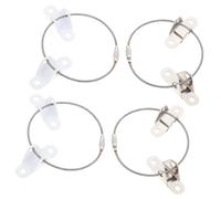 HEMOTON 8sets Furniture Tip Straps for Cabinets Dressers and Tv Stands Boy Girl Safety Protector Easy Installation White Stainless Steel Options