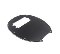 HEMOTON 9 Hole Ply Black White Bass Pickguard Scratch Plate for Humbucker Pickguard Classic Style 4 String Electric Guitar Bass